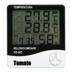 Relógio digital termo-higrômetro tomate pd-003